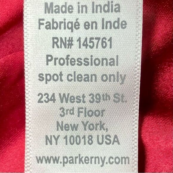 Parker Black Serena Sequined Silk Dress in Burgundy Women’s 4 - Picture 8 of 8